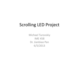 Scrolling LED Project - - iDesign