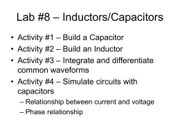 Lab #7 – Inductors/Capacitors