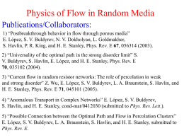 Physics of Flow in Random Media
