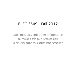 ELEC 3509 Fall 2011 - Carleton University