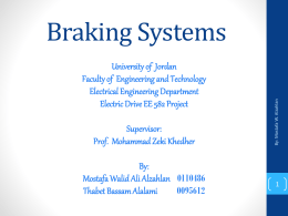 Braking Systems - Faculty Of Engineering And Technology