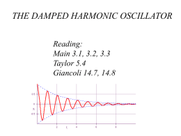 damped_oscillator - Department of Physics | Oregon State