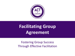 Facilitating Group Agreement