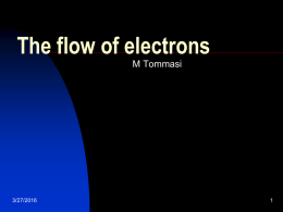 The flow of electrons