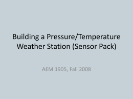 Building a Pressure/Temperature Weather Station (Sensor Pack)