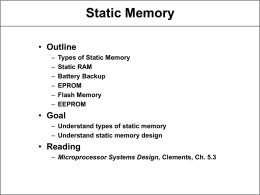 Static Memory - CS Course Webpages