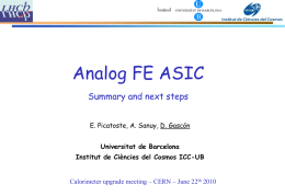 FE_ASIC_for_SLHCb_Dec10 - Indico