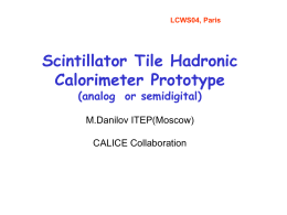 Scintillator Tile Hadronic Calorimeter Prototype (analog or