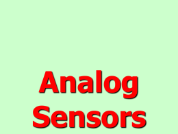 Analog Resistive sensors. Slides in PPT.
