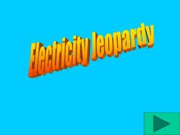 Electricity Jeopardy Game