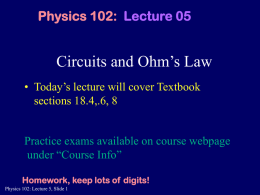 Circuits and Ohm`s Law
