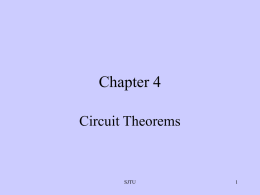 Chapter 4 Circuit Theorems