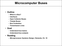 Microcomputer Buses - CS Course Webpages