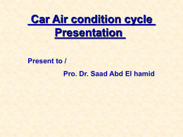 Car Air condition cycle