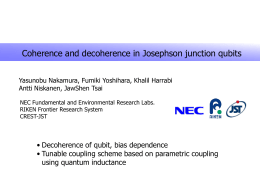Coherence and decoherence in Josephson junction qubits