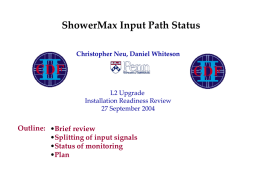 Active Splitter/ShowerMax Monitoring code readiness(Chris), ppt