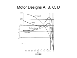 Motor Designs A, B, C, D