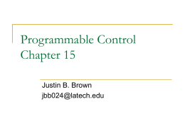 Programmable Control Chapter 15