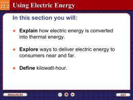 Using Electric Energy - juan