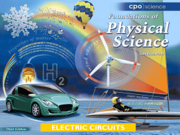 ELECTRIC CIRCUITS Chapter Twenty: Electric Circuits 20.1 Charge