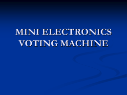 Electronic Voting Machine Electrical Engineering