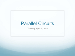 Parallel Circuit Notes