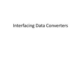 Interfacing Data Converters