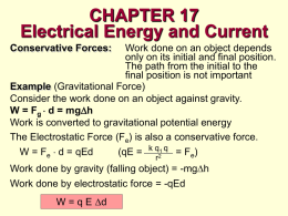 CHAPTER 17 Electrical Energy and Current