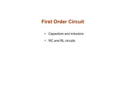 RC circuit – natural response
