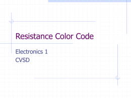 Resistance Color Code