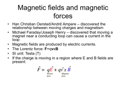 Magnetic fields and magnetic forces