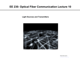 EE 230: Optical Fiber Communication Lecture 10