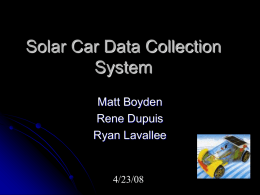 Solar Car Data Collection System