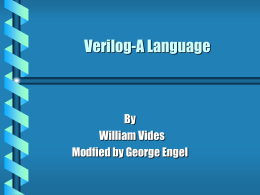 Verilog-A Language