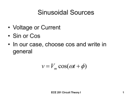 Sinusoidal Sources