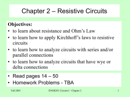 Chapter 2 - Resistive Circuits(PowerPoint Format)