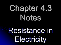 4.3 Electrical Resistance Notes