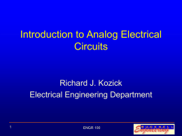 Brief Overview of Analog Circuits