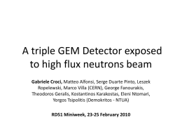 A triple GEM Detector exposed to high flux neutron beam