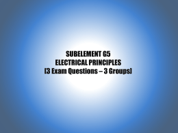 SUBELEMENT G5 ELECTRICAL PRINCIPLES [3 Exam Questions