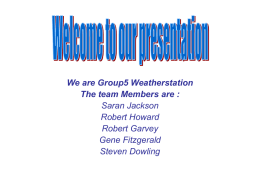 Presentation no 1 - Group5Weatherstation