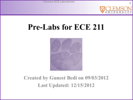 ECE2110 Prelabs I-V - Clemson University