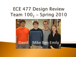 Week 8: Midterm Comprehensive Design Review