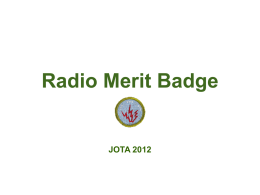 Radio Merit Badge - Day 1