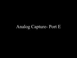 Analog capture