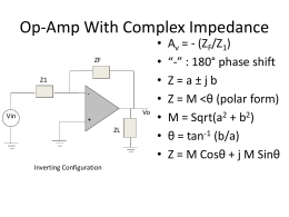 Op-Amp With Complex Impedance