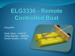 ELG3336 - Remote Controlled Boat