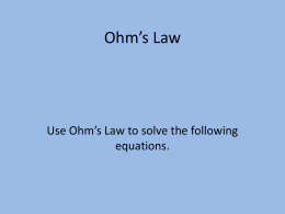Ohm*s Law - edts580multimedu
