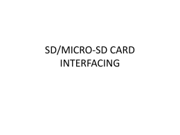 SD/MICRO-SD CARD INTERFACING