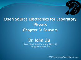 Open Source Electronics for Laboratory Physics Chapter 3: Sensors